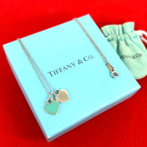TIFFANY&Co. ティファニー (Vintage) ダブルハート タグ ネックレス