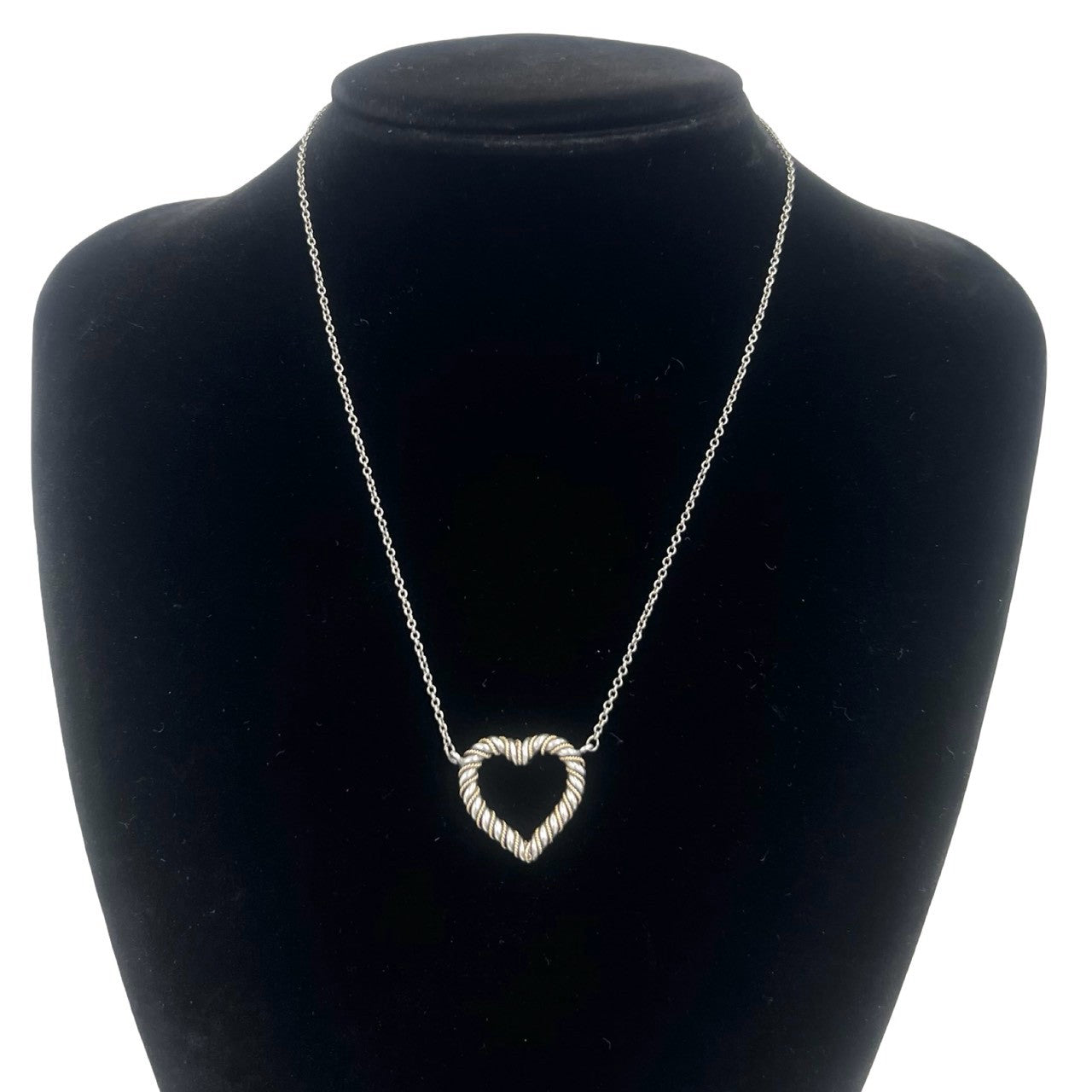 TIFFANY&Co. ティファニー (Vintage) ツイスト ハート ネックレス 925 K14 750YG 2