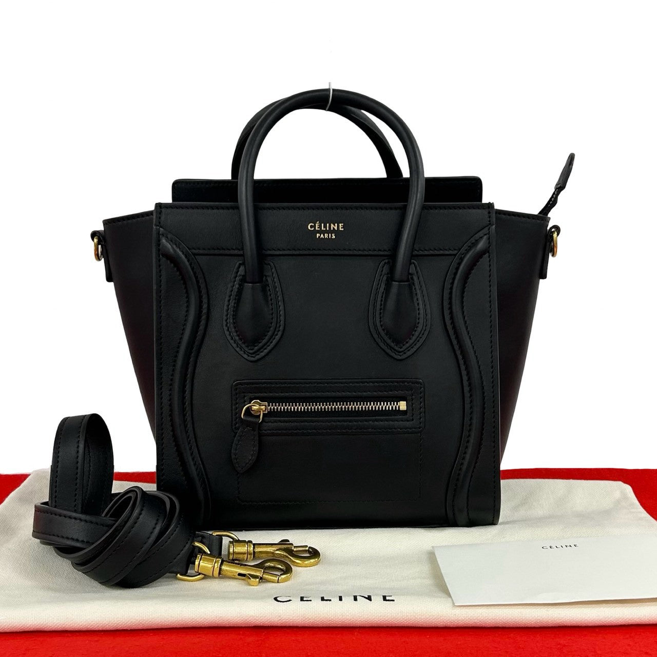 CELINE セリーヌ ラゲージ ナノ ショッパー ショルダーバッグ