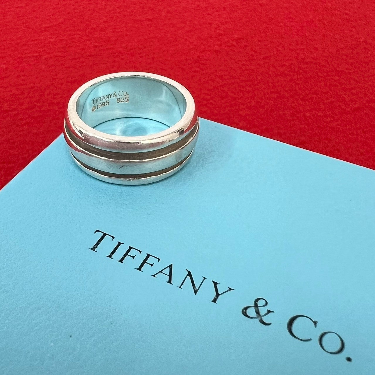 TIFFANY&Co. ティファニー (Vintage) グルーブド ダブルライン リング 指輪