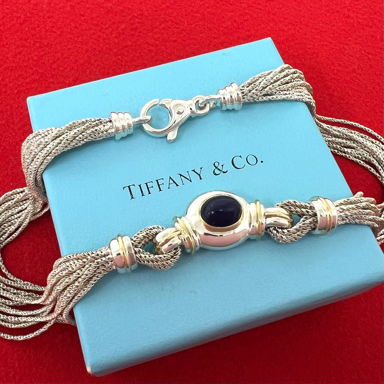 TIFFANY&Co. ティファニー (Vintage) マルチストランド ネックレス 925 K18 750 YG