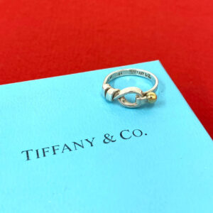 TIFFANY&Co. ティファニー (Vintage) フック＆アイ ラブノット リング 指輪 925 K18 750YG