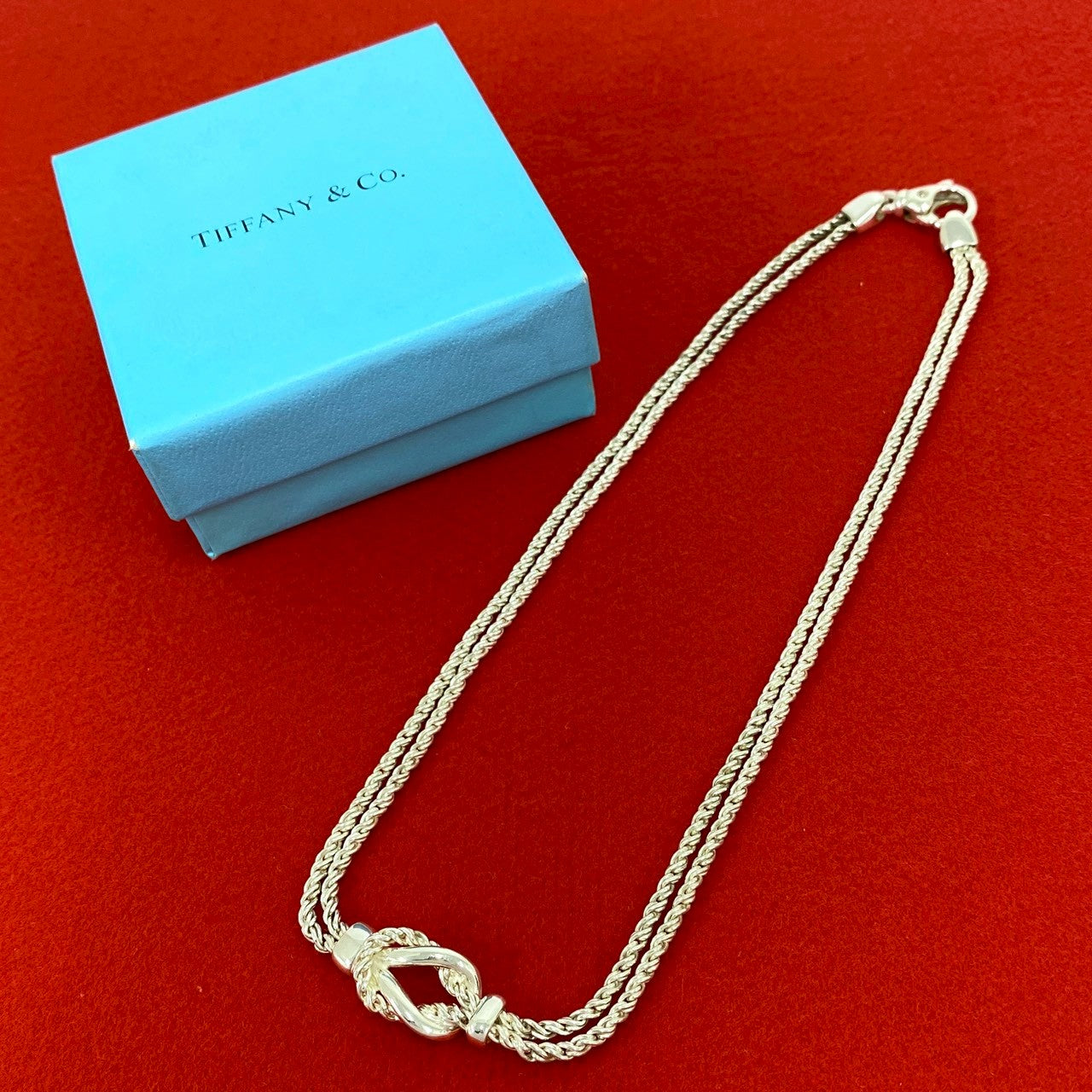 TIFFANY&Co. ティファニー (Vintage) ダブルロープ センターノット ネックレス