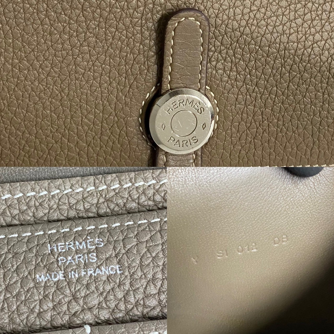 HERMES エルメス トゴン GM 二つ折り財布 エトゥープ 2