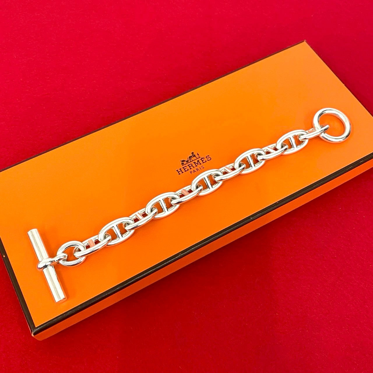HERMES エルメス マルジェラ期 シェーヌダンクル TGM 11コマ ブレスレット