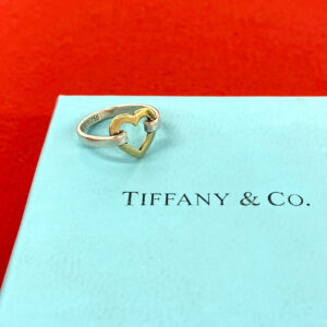 TIFFANY&Co. ティファニー (Vintage) オープンハート リング 925 K18 750YG 指輪