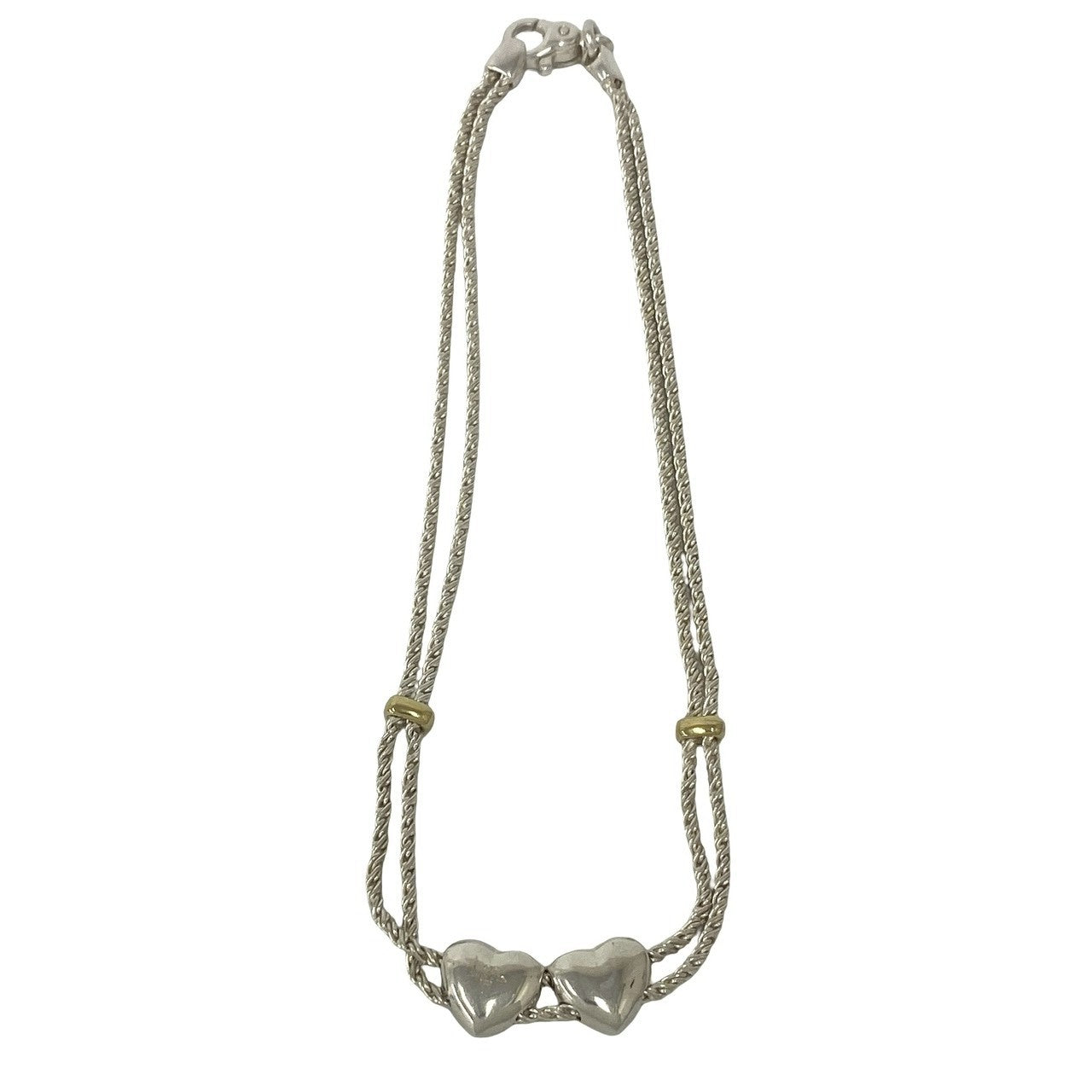 TIFFANY&Co. ティファニー (Vintage) ダブルロープ ハート ネックレス 925 K18 750YG 5