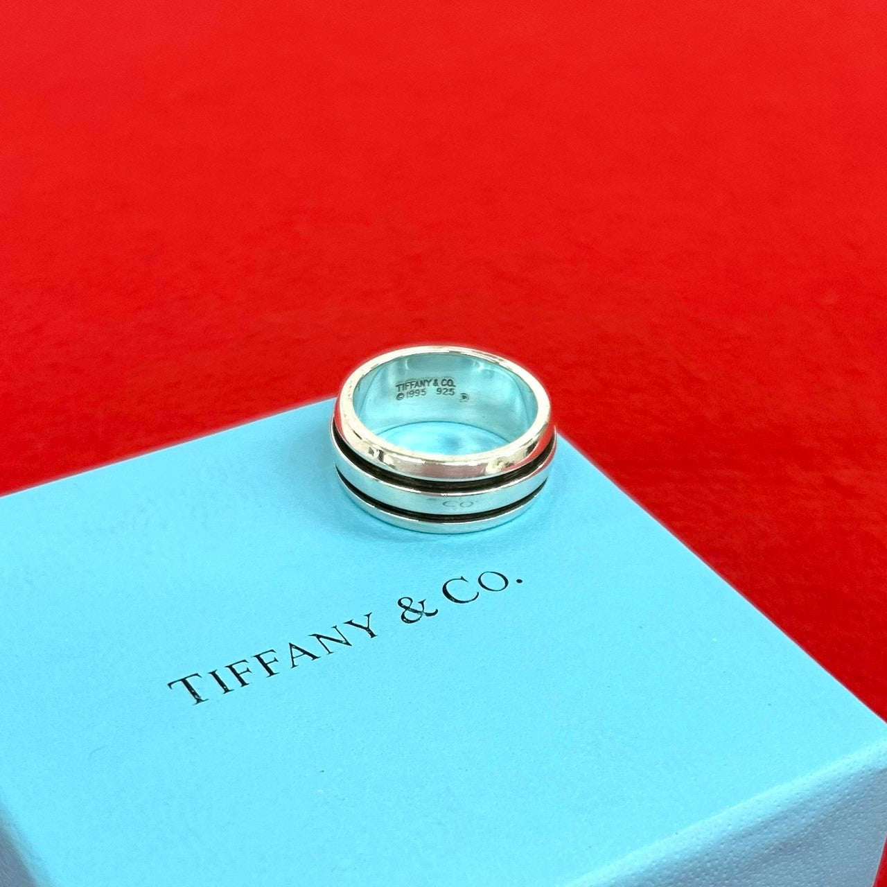 TIFFANY&Co. ティファニー (Vintage) グルーブド ダブルライン リング 指輪