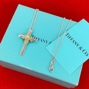 TIFFANY&Co. ティファニー (Vintage) シグネチャー クロス ネックレス 925 K18 750YG