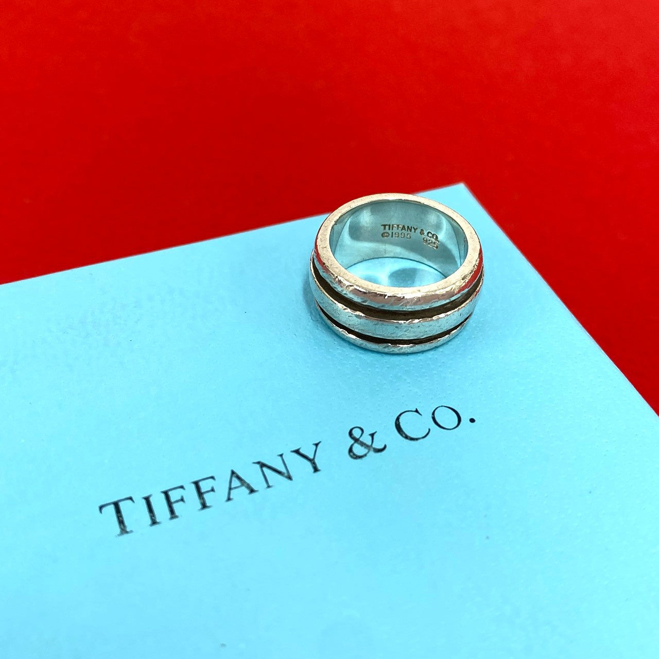 TIFFANY&Co. ティファニー (Vintage) グルーブド ダブルライン リング 指輪