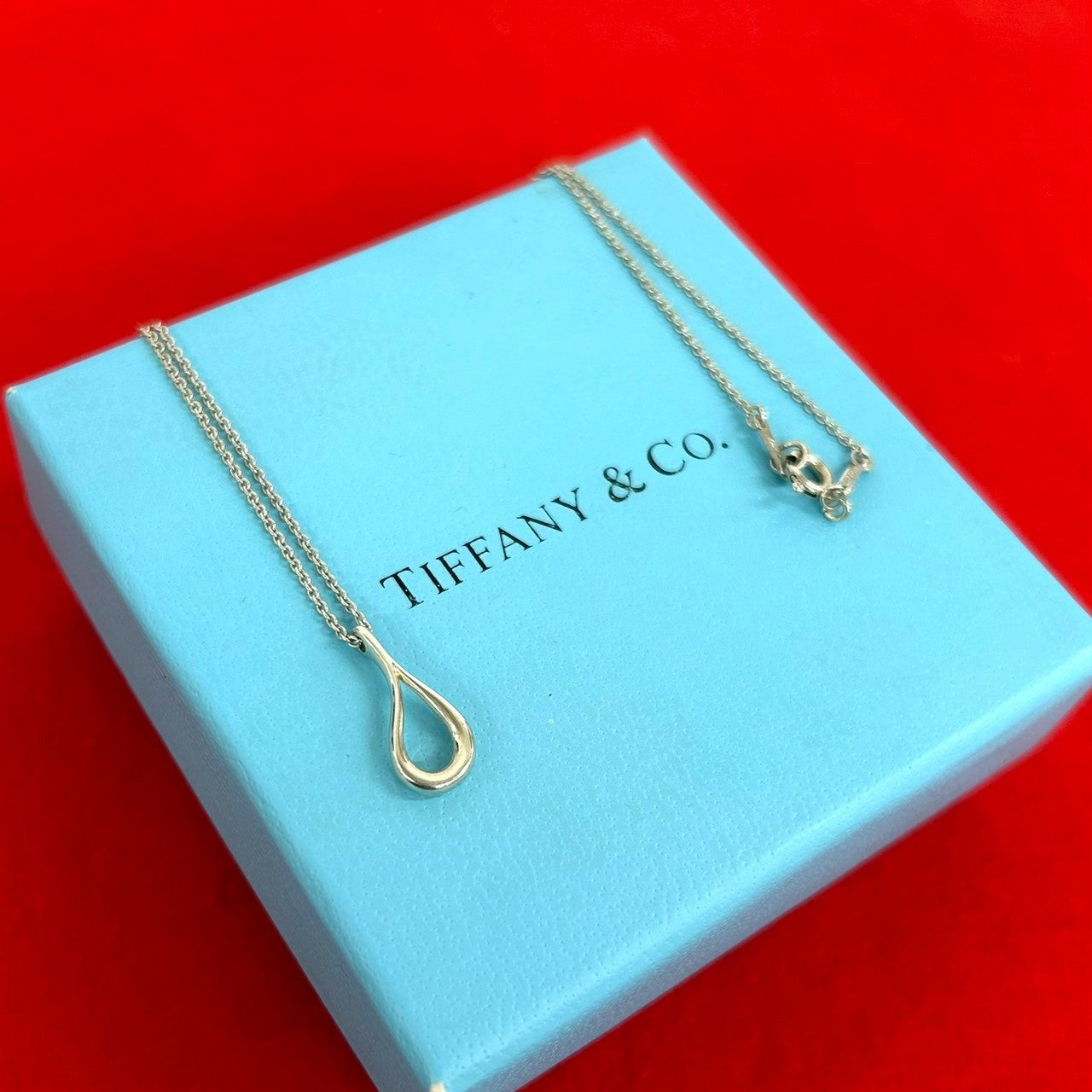 TIFFANY&Co. ティファニー (Vintage) オープン ティアドロップ ネックレス
