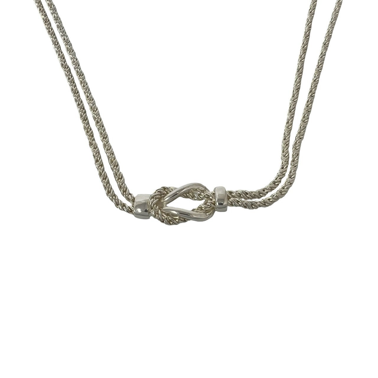 TIFFANY&Co. ティファニー (Vintage) ダブルロープ センターノット ネックレス 4