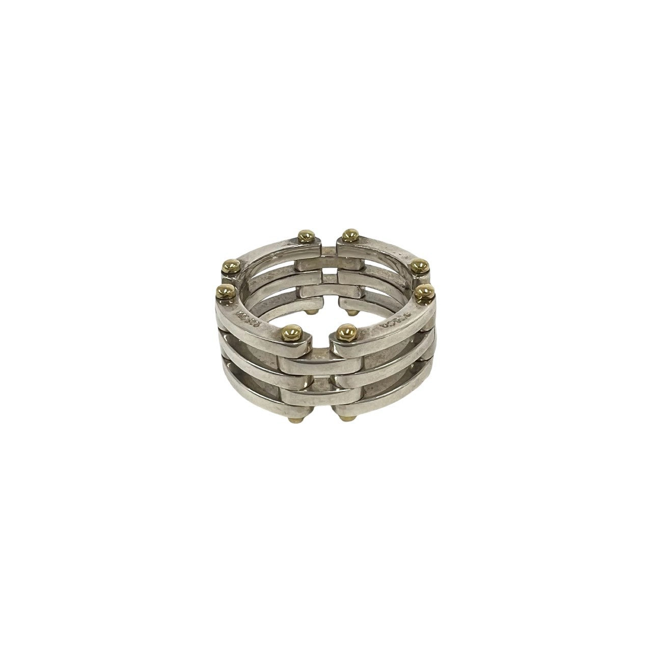 TIFFANY&Co. ティファニー (Vintage) ゲート リング 指輪 17号 925 K18 750YG 6