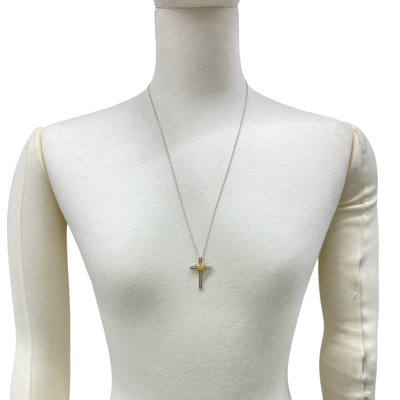 TIFFANY&Co. ティファニー (Vintage) シグネチャー クロス ネックレス 925 K18 750YG 2