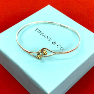 TIFFANY&Co. ティファニー (Vintage) フック＆アイ ハート バングル 925 K18 750YG