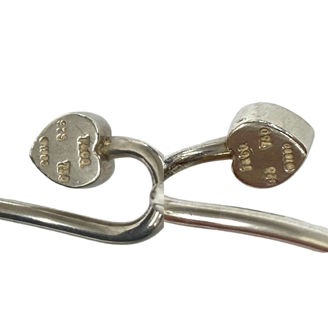 TIFFANY&Co. ティファニー (Vintage) ソリッド ダブルハート フック バングル 925 K18 750YG 3