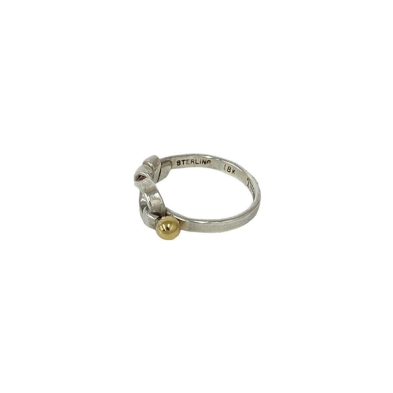 TIFFANY&Co. ティファニー (Vintage) フック&アイ ラブノット リング 指輪 925 K18 750YG 4
