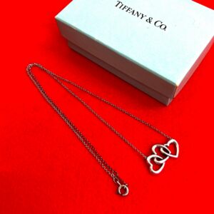 TIFFANY&Co. ティファニー オープンハート トリプル ネックレス