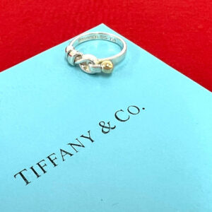 TIFFANY&Co. ティファニー (Vintage) フック&アイ リング 825 K18 750YG 指輪 8号