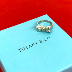 TIFFANY&Co. ティファニー (Vintage) リボン リング 925 K18 750YG 指輪