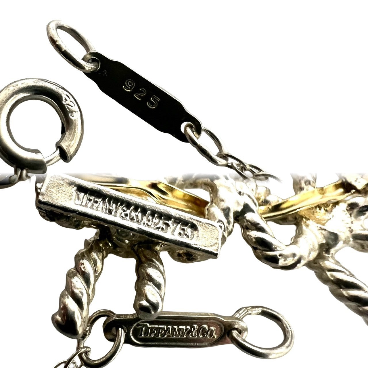 TIFFANY&Co. ティファニー (Vintage) トリプル リボン ネックレス 925 K18 750YG 3