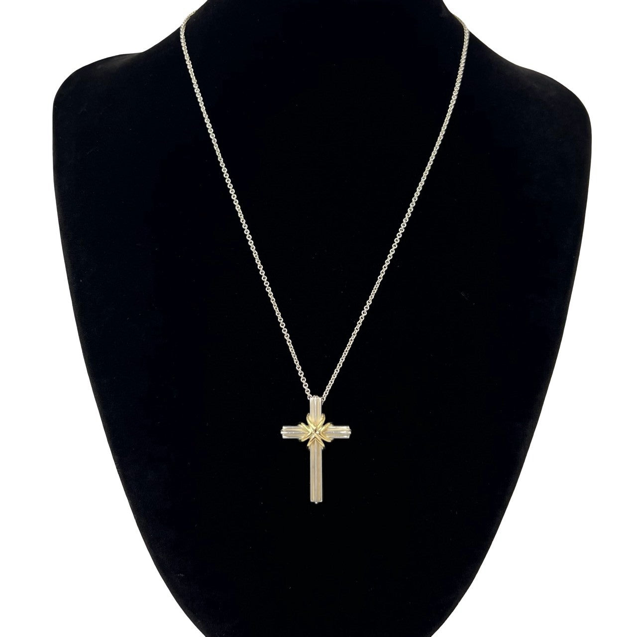 TIFFANY&Co. ティファニー (Vintage) シグネチャー クロス ネックレス 925 K18 750YG 2