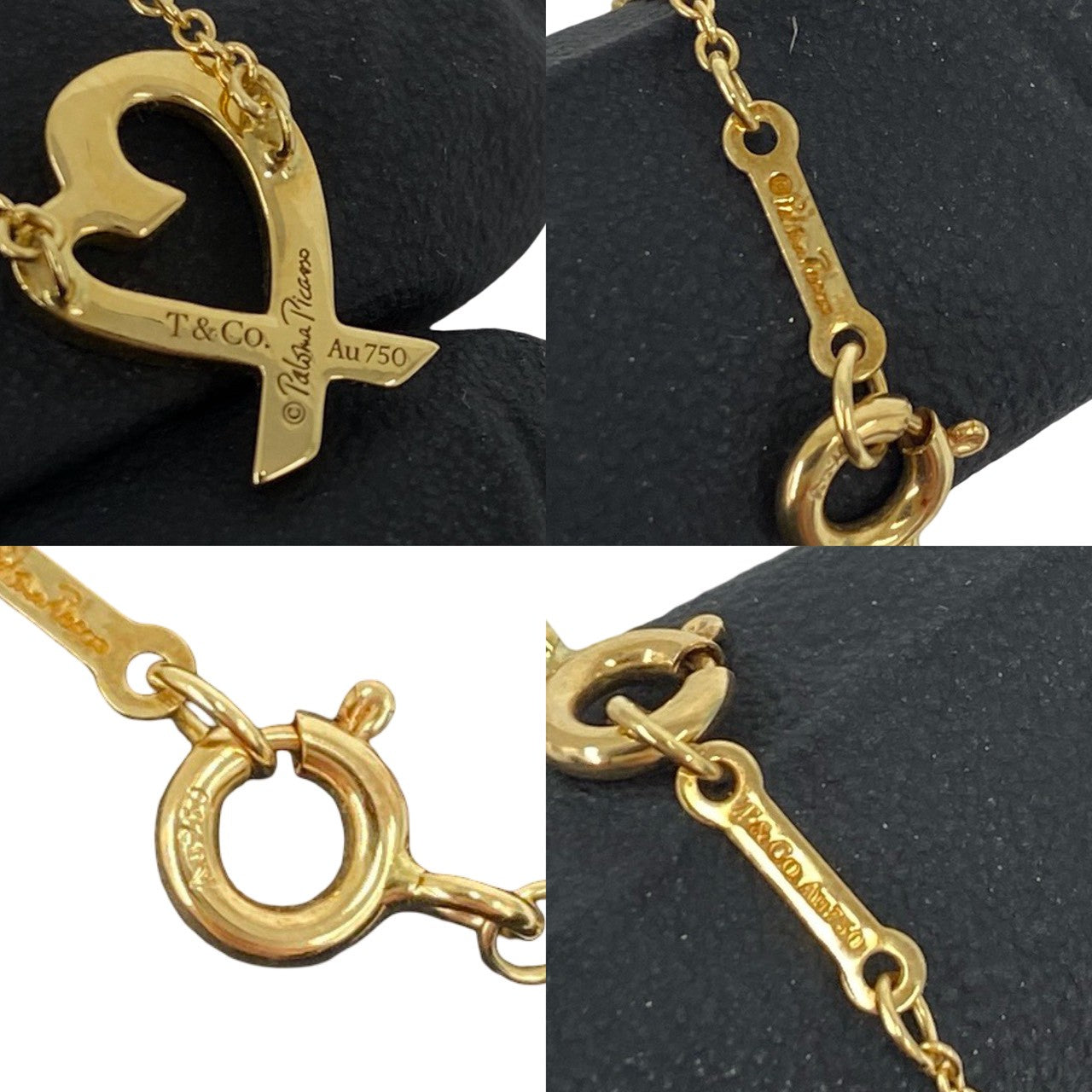 TIFFANY&Co. ティファニー ラビングハート ネックレス K18 750YG 3
