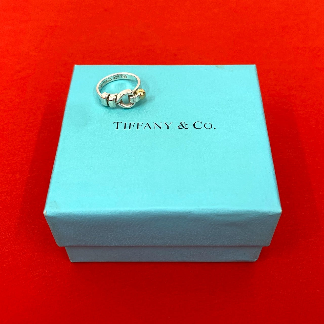 TIFFANY&Co. ティファニー フラットワイヤー 925 K18 リング 指輪