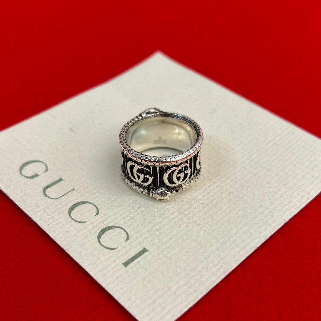 GUCCI グッチ インターロッキング ダブルG スネーク リング 指輪