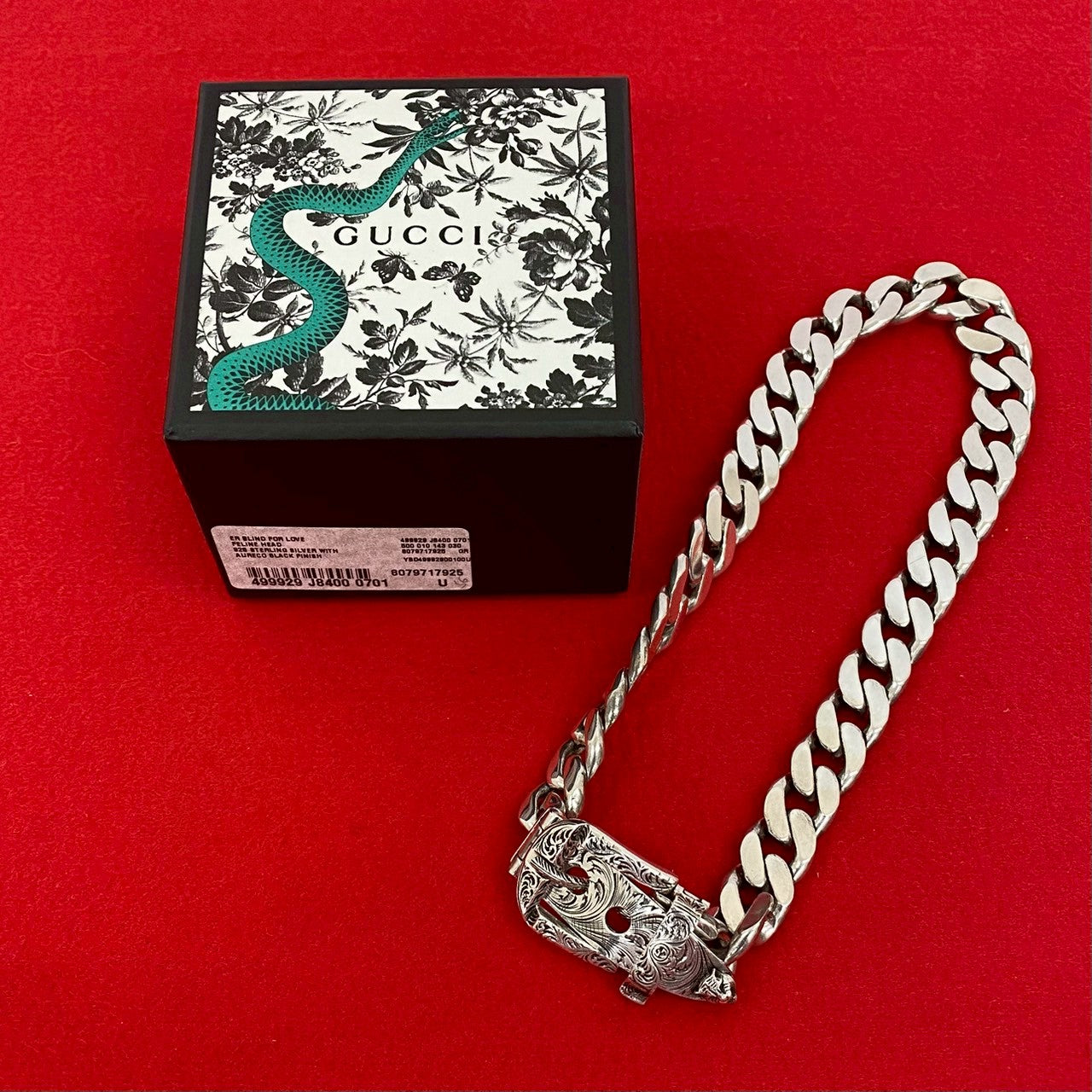 GUCCI アラベスク キャットヘッド 喜平ベルト ネックレス