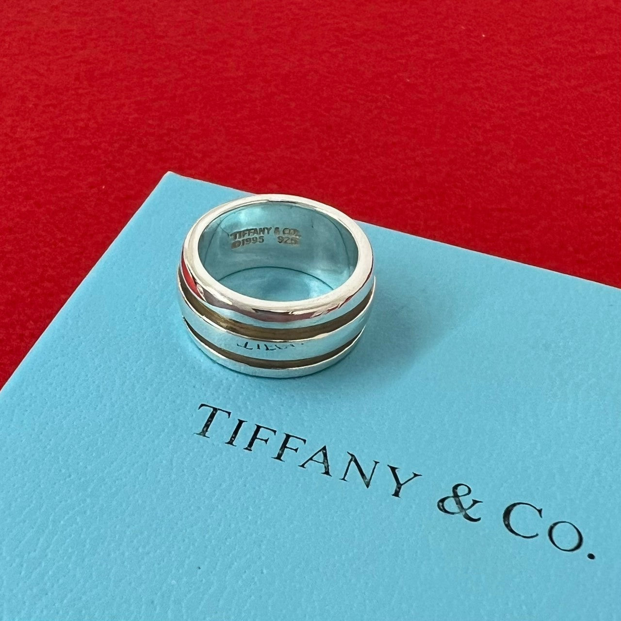 TIFFANY&Co. ティファニー (Vintage) グルーブド ダブル リング 指輪 8号