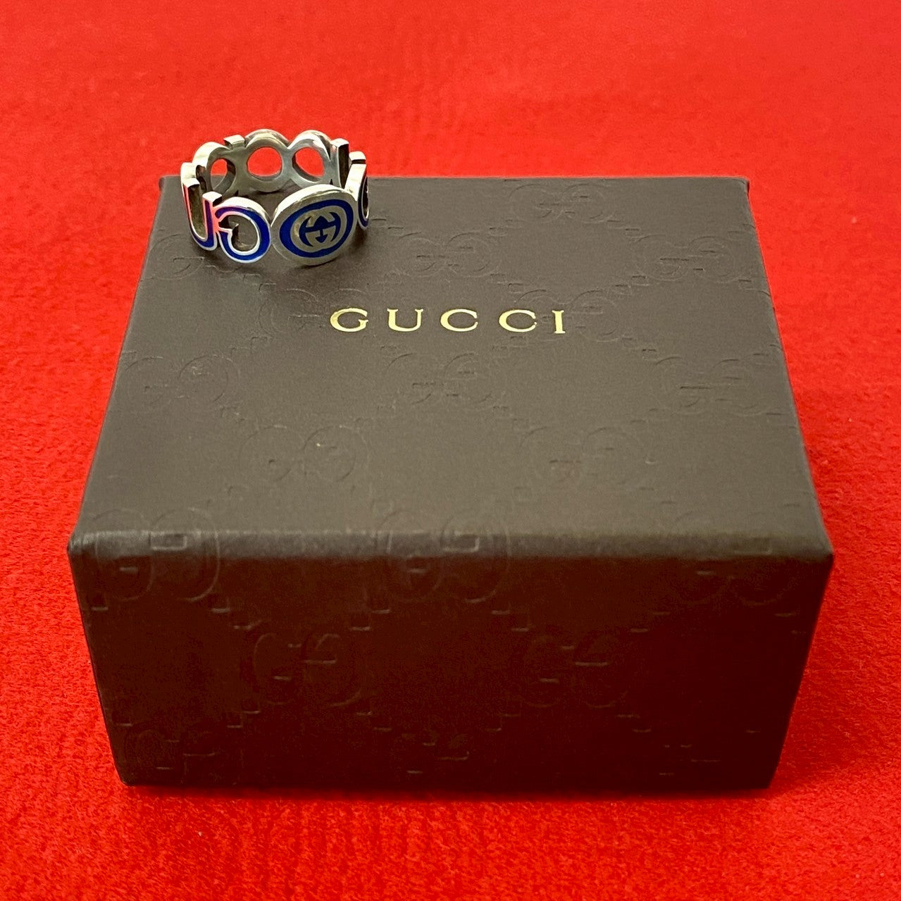 GUCCI インターロッキング G エナメル リング