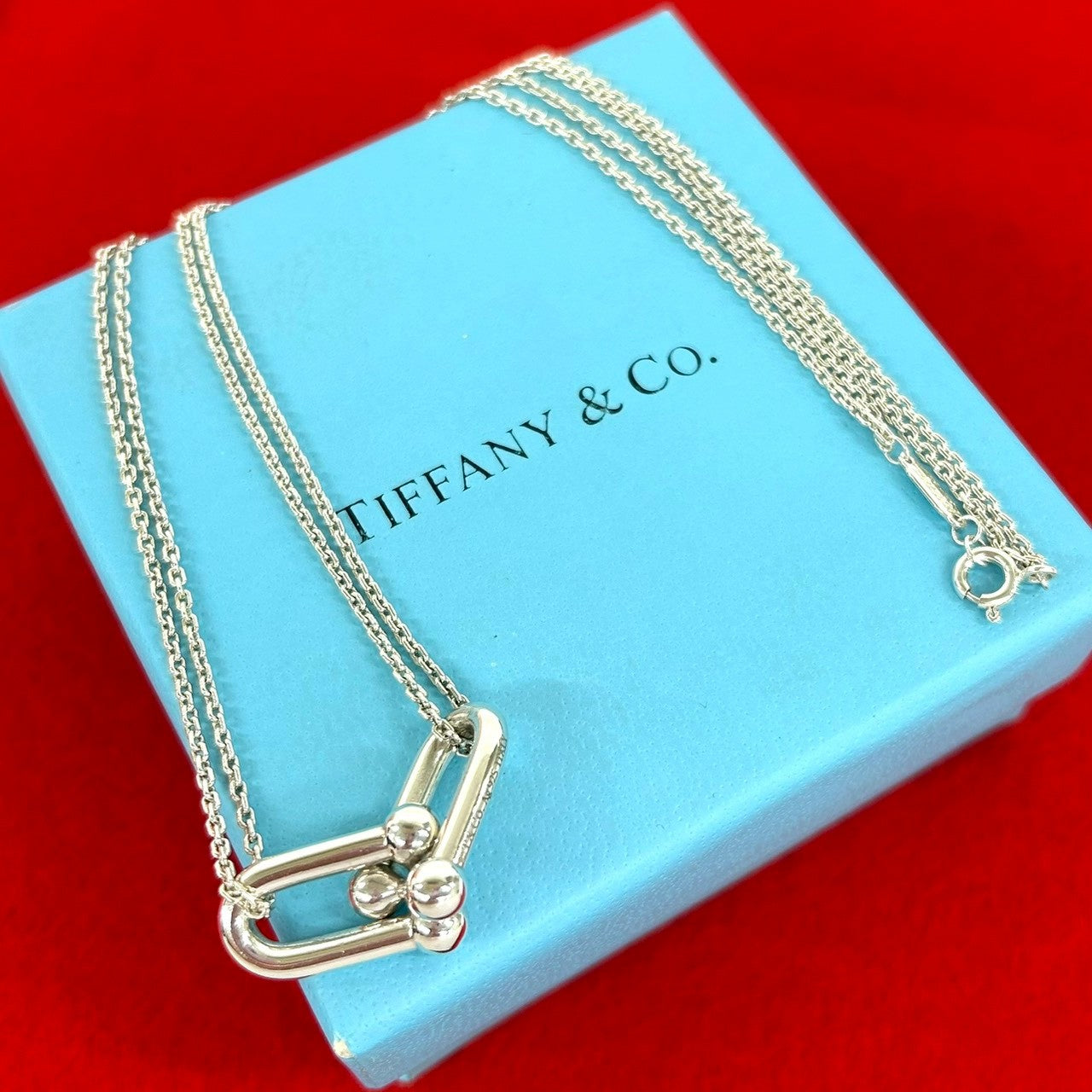 TIFFANY&Co. ティファニー ハードウェア ダブルリンク ネックレス