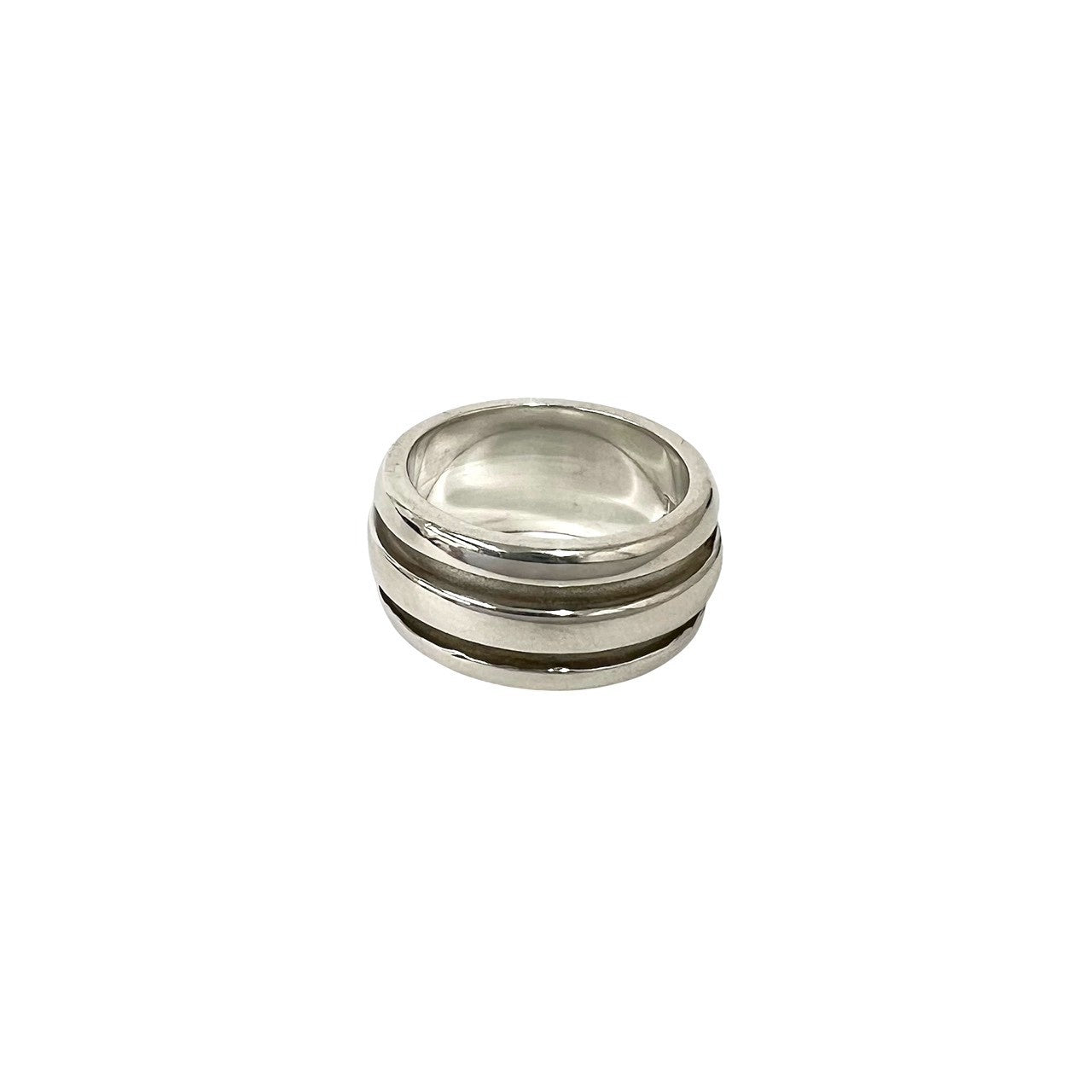 TIFFANY&Co. ティファニー (Vintage) グルーブド ダブルライン リング 指輪 8号 5
