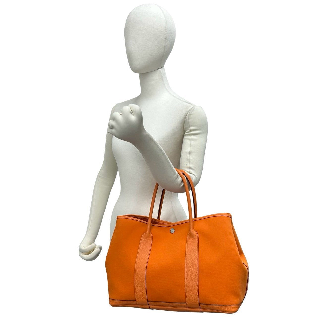 HERMES エルメス ガーデンパーティー MM ハンドバッグ トワルオフィシエ ブッフル 2