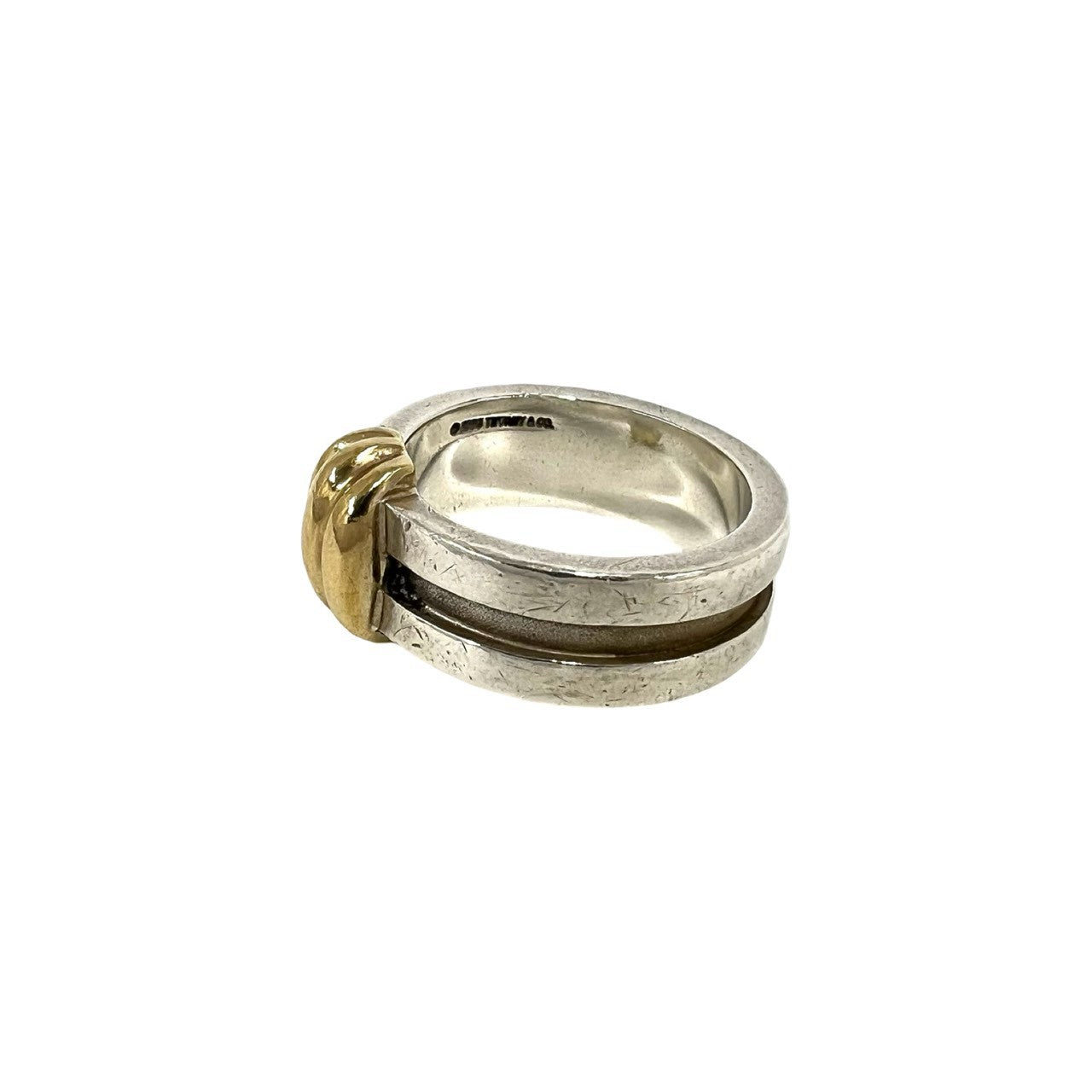 TIFFANY&Co. ティファニー (Vintage) グルーブド ウィズ リング 指輪 925 K18 750YG 12号 4