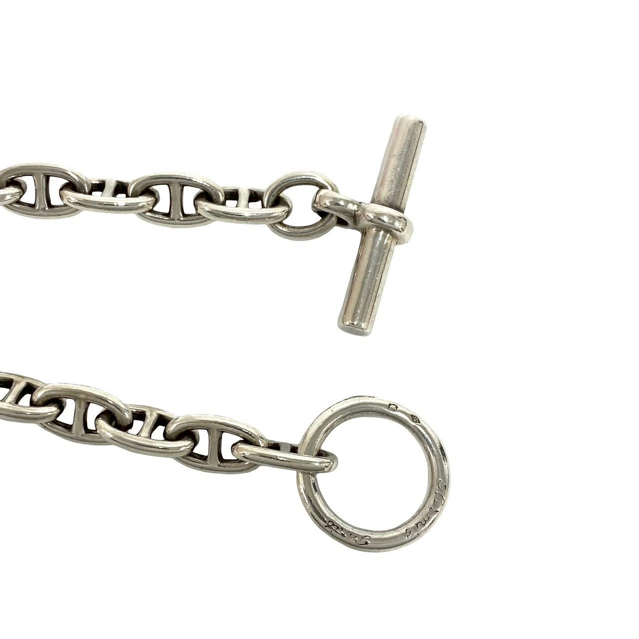HERMES エルメス (Vintage) シェーヌダンクル PM 18コマ 筆記体 ブレスレット 4