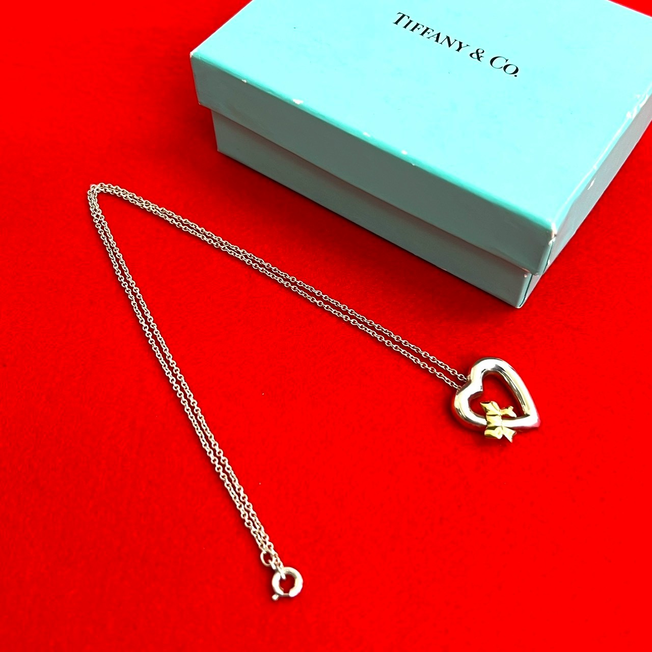 TIFFANY&Co. ティファニー ハート&リボン ネックレス