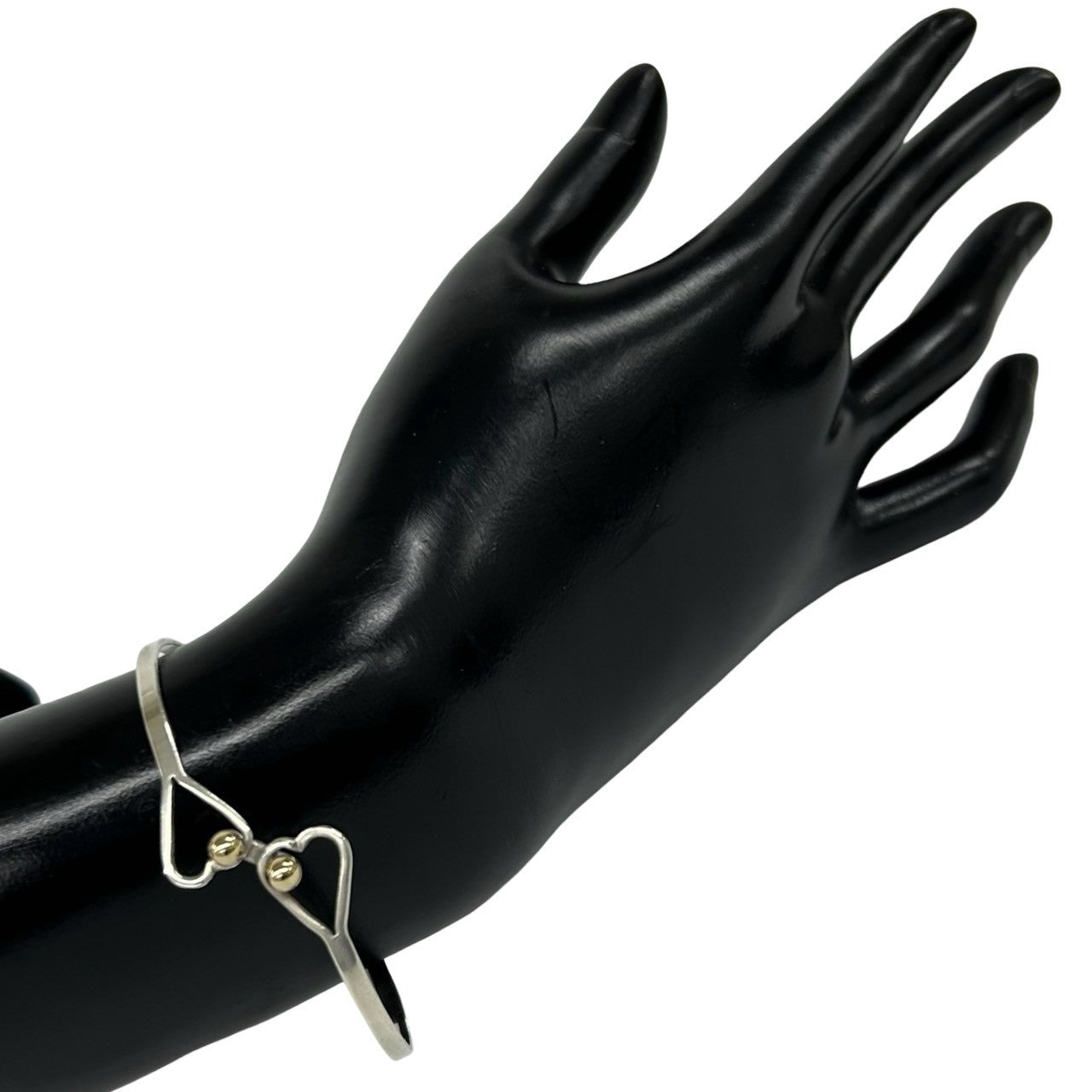TIFFANY&Co. ティファニー (Vintage) フック&アイ ダブルハート バングル 925 K14 585YG 2