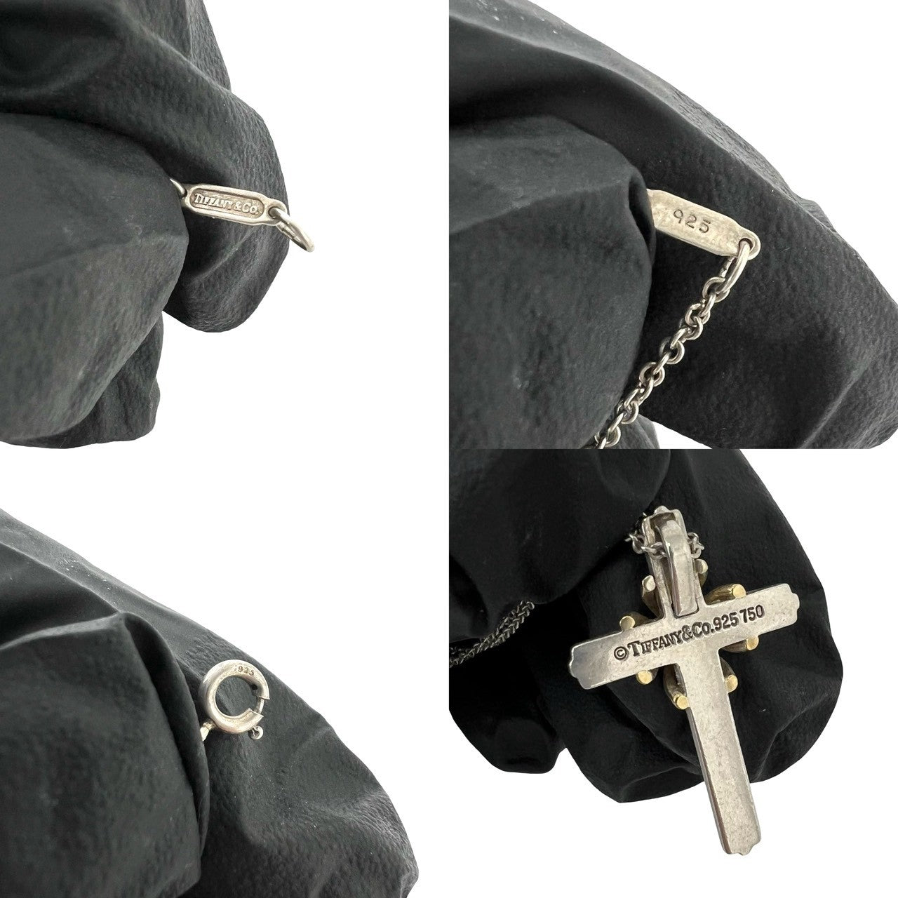TIFFANY&Co. ティファニー (Vintage) シグネチャー クロス ネックレス 925 K18 750YG 3