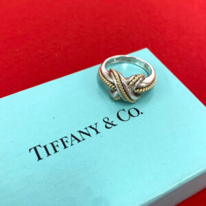 TIFFANY&Co. ティファニー (Vintage) シグネチャー クロス リング 指輪 13号 925 K18 750YG