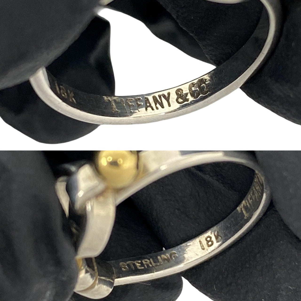 TIFFANY&Co. ティファニー (Vintage) フック&アイ ラブノット リング 指輪 925 K18 750YG 3