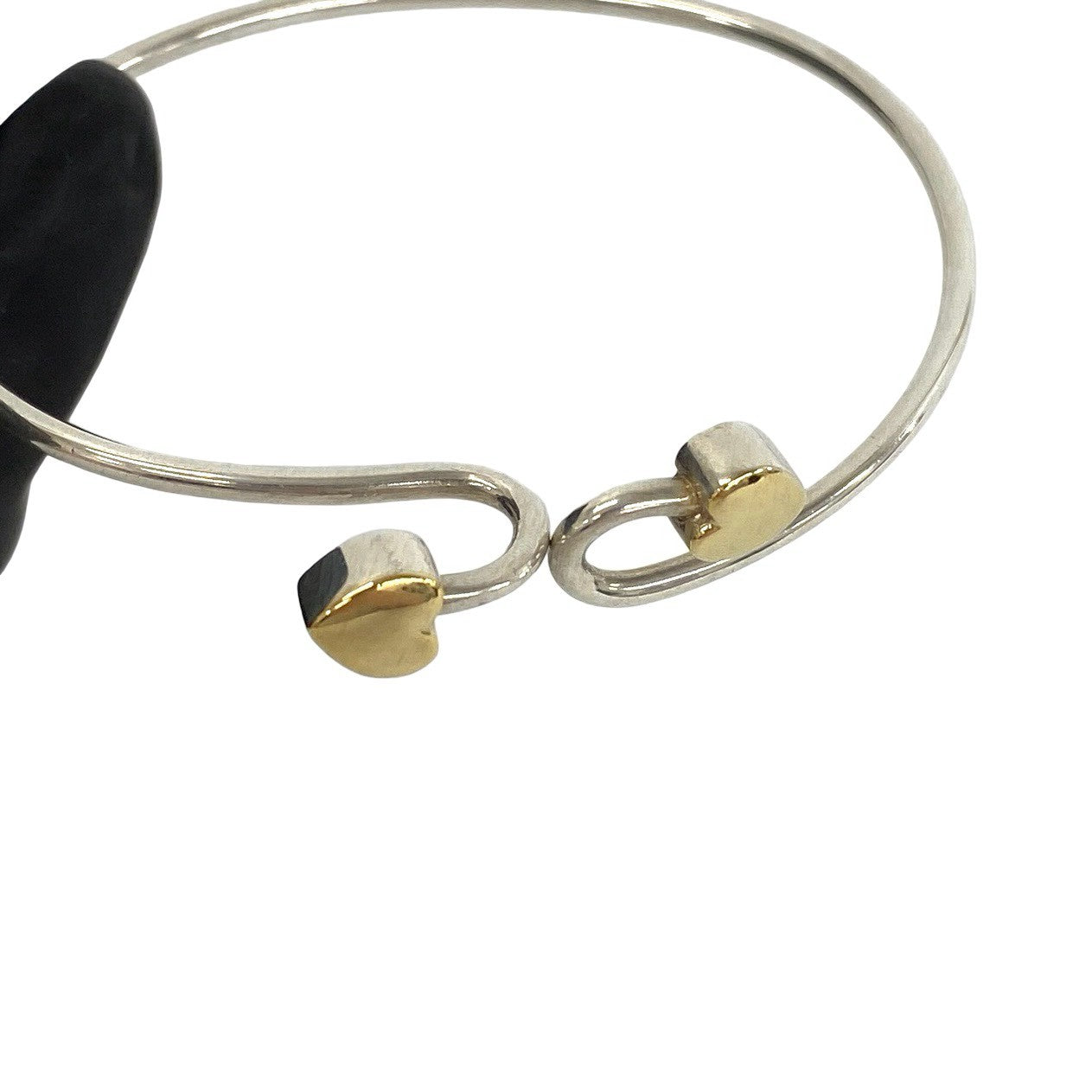 TIFFANY&Co. ティファニー (Vintage) ソリッド ダブルハート フック バングル 925 K18 750YG 4
