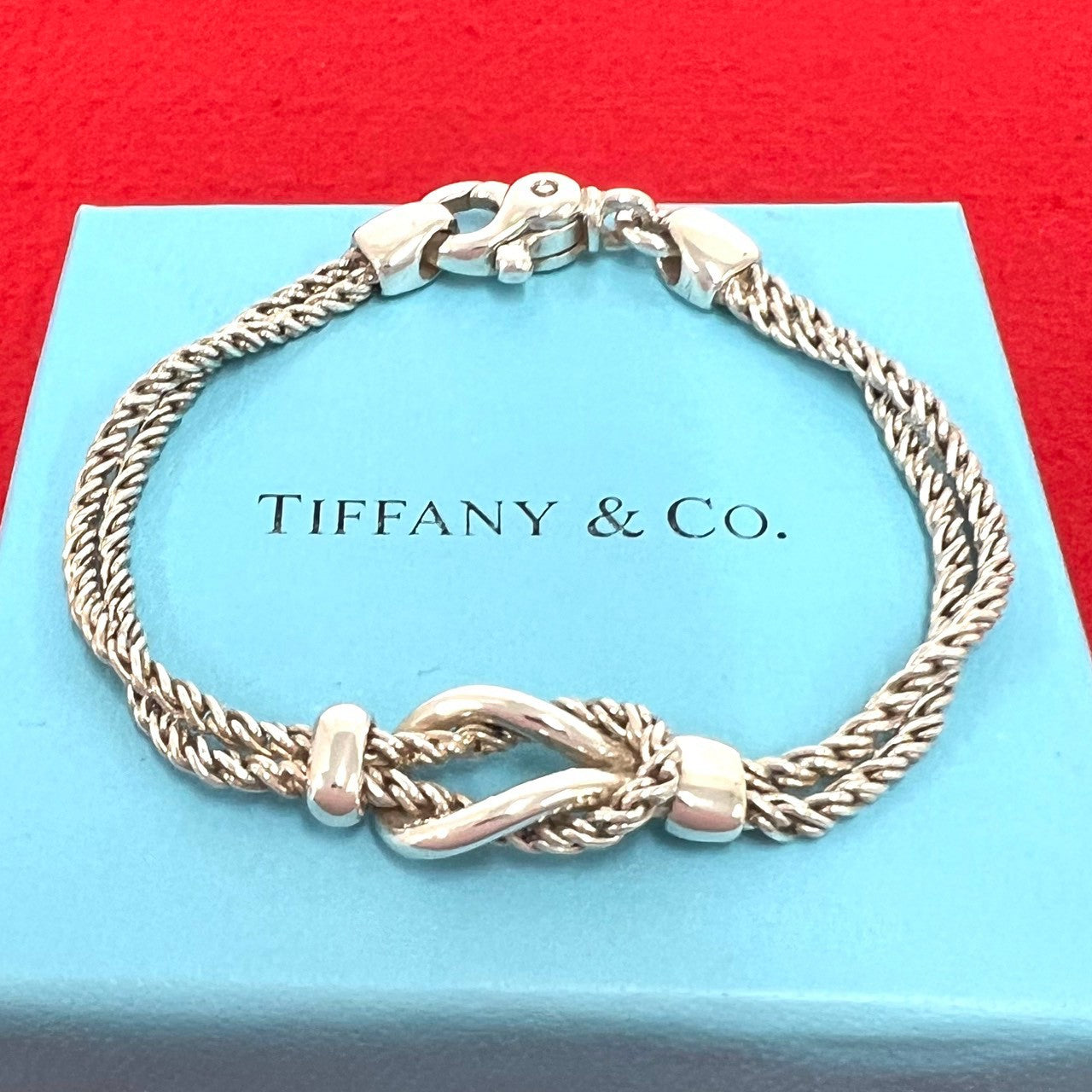 TIFFANY&Co. ティファニー (Vintage) ダブルロープ センターノット ブレスレット