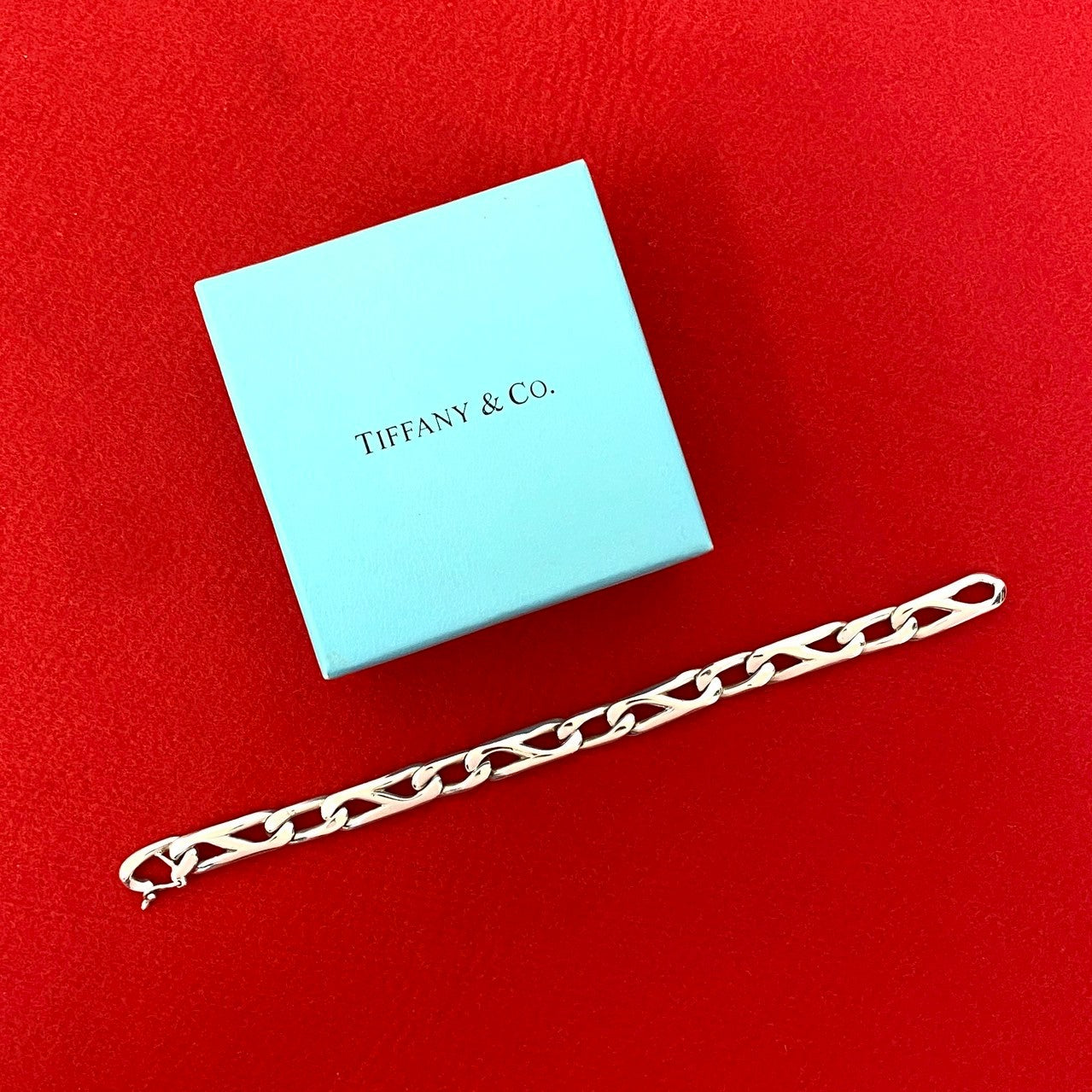 TIFFANY&Co. ティファニー クリップ シェイプ リンク チェーン ブレスレット