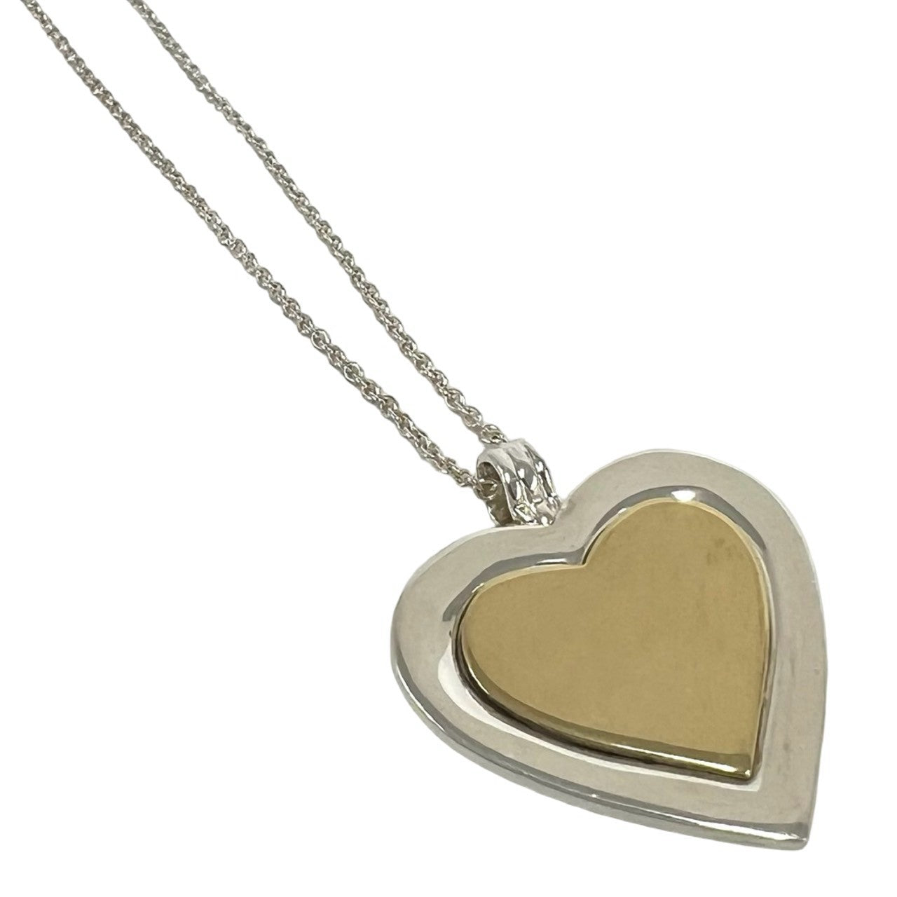 TIFFANY&Co. ティファニー コンビカラー ハートペンダント ネックレス 925 K18 750YG 4
