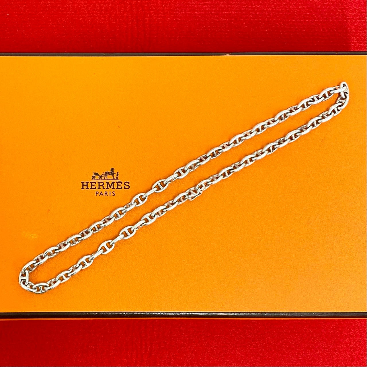HERMES エルメス (Vintage) シェーヌダンクル TPM ネックレス 60s シルバー800