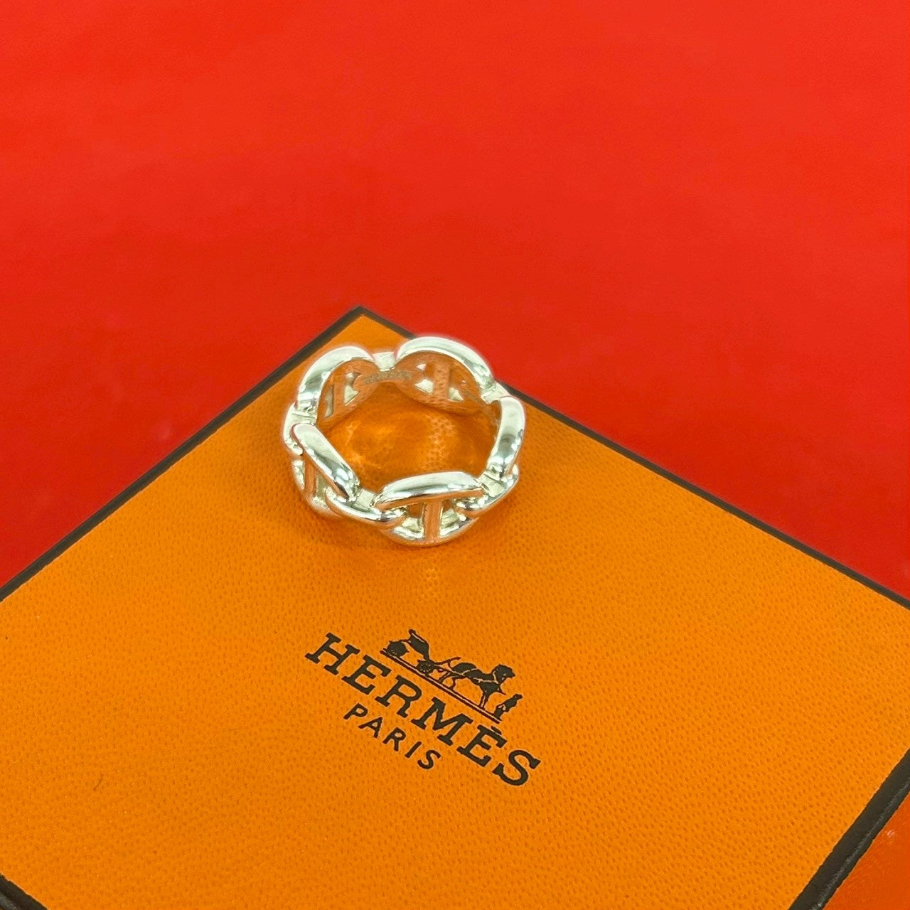 HERMES エルメス アンシェネ リング 指輪