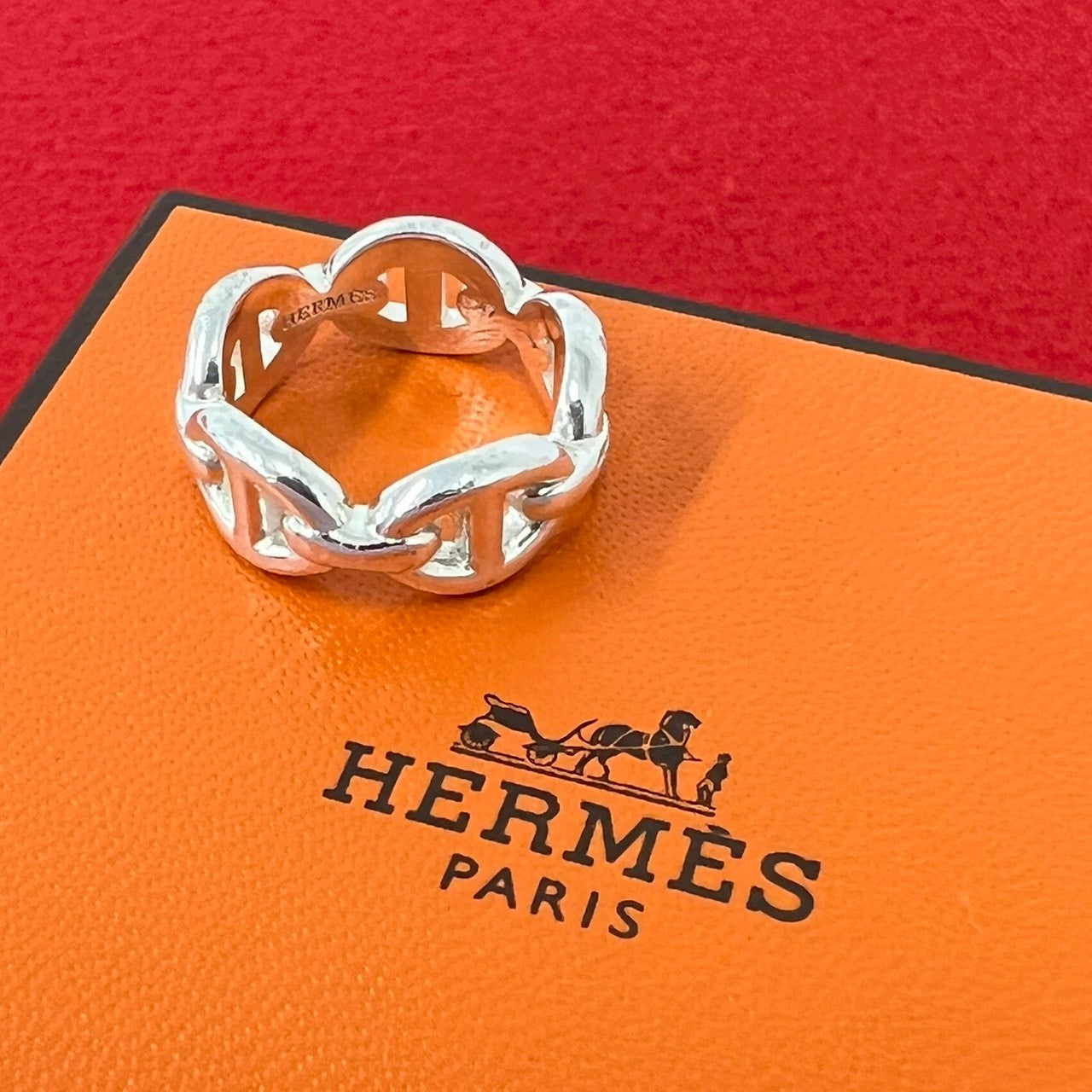 HERMES エルメス シェーヌダンクル アンシェネ PM リング 指輪