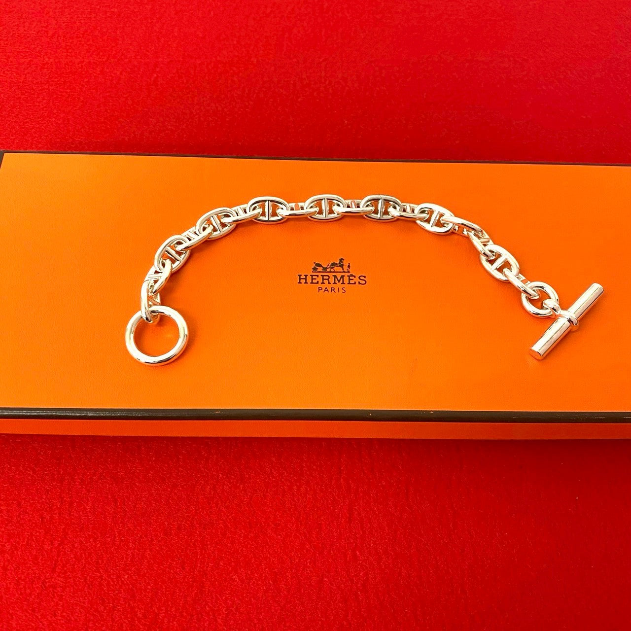 HERMES エルメス シェーヌダンクル MM 17コマ ブレスレット